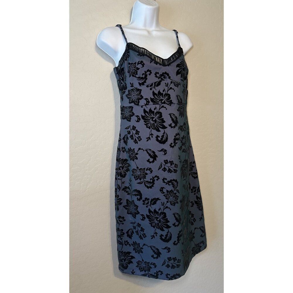 Y2K Babydoll Fairy Whimsigoth Midi Dress Size 9 Purple‎ Burnt Velvet 2000’s - Picture 2 of 11